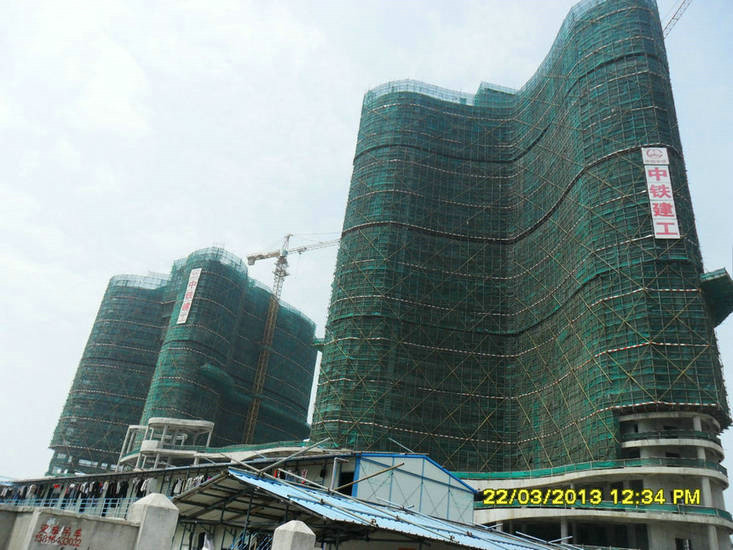 铂尔曼五星级酒店工地玻璃锌钢材阳台护栏